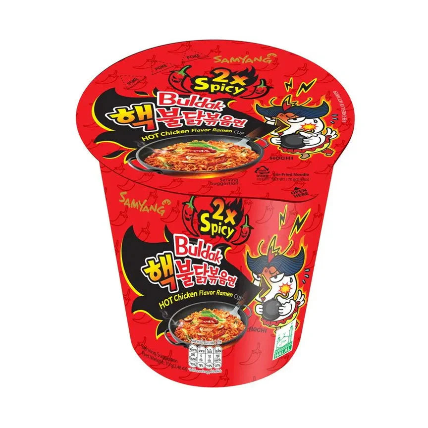 Buldak Hot Chicken 2x spicy Flavor Ramen CUP - Nouilles piquantes au poulet CUP