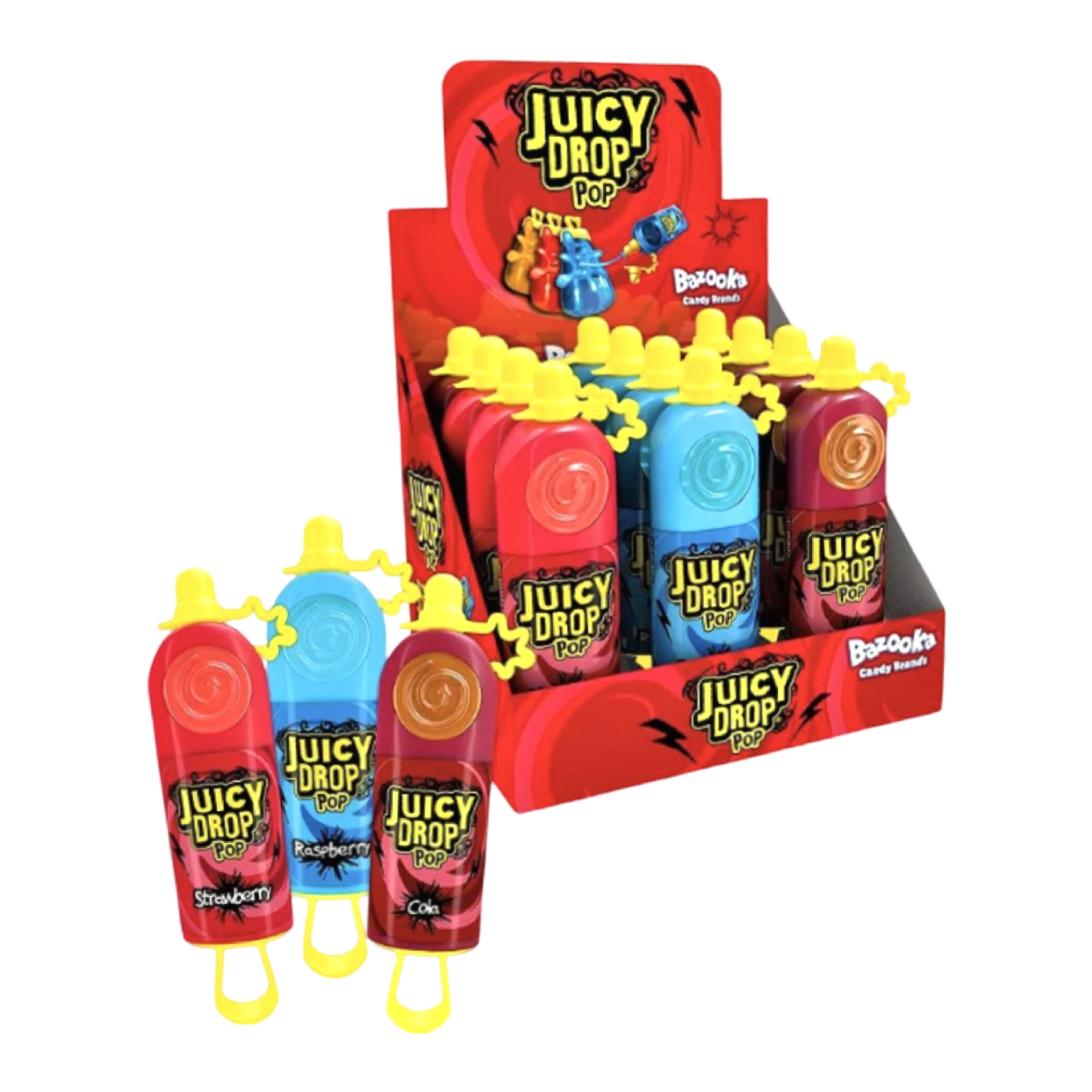Bazooka Juicy Drop Pop 12x26g - Bazooka Juicy Drop Pop Saveurs fruitées intenses