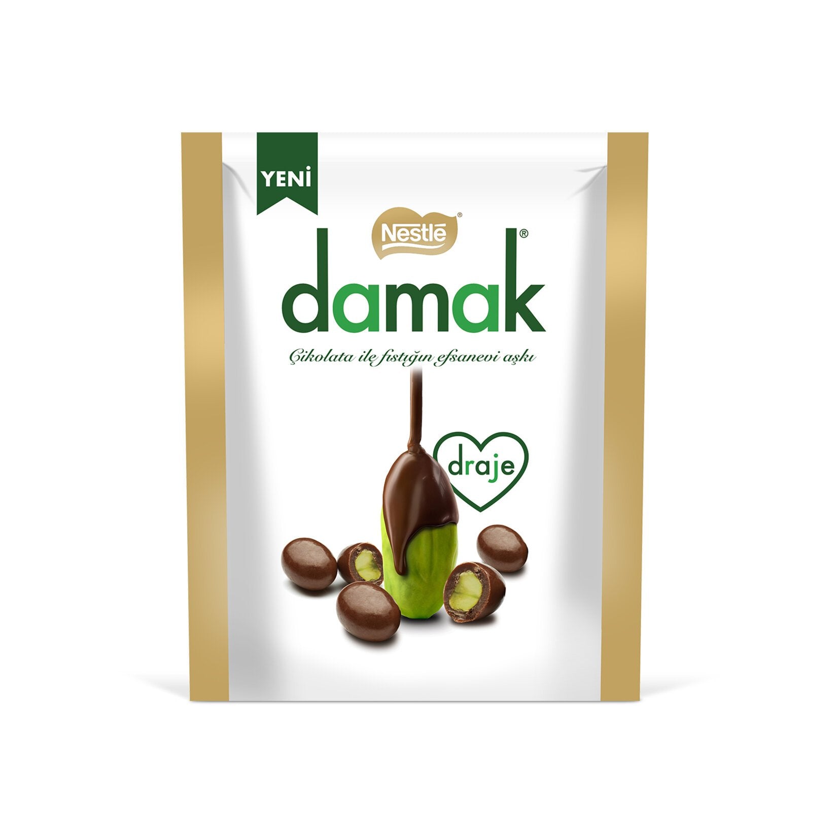 Nestlé Damak Draje Pistache enrobé de chocolat