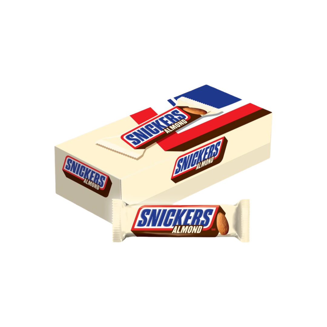 Snickers Almond 15x45g

La barre chocolatée "Snickers Almond 15x45g" est une variation de la célèbre barre Snickers, intégrant des amandes au lieu des cacahuètes traditionnelles. Voici une description détaillée de ce produit :

 Cette version de Snickers se distingue par l'utilisation d'amandes croquantes, offrant une saveur douce et légèrement grillée en complément des saveurs traditionnelles de caramel, nougat et chocolat au lait.