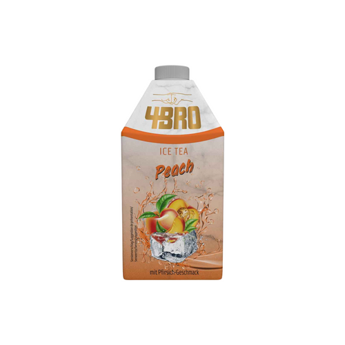 4BRO Ice Tea Peach 8x500ml - Thé Glacé Saveur Pêche