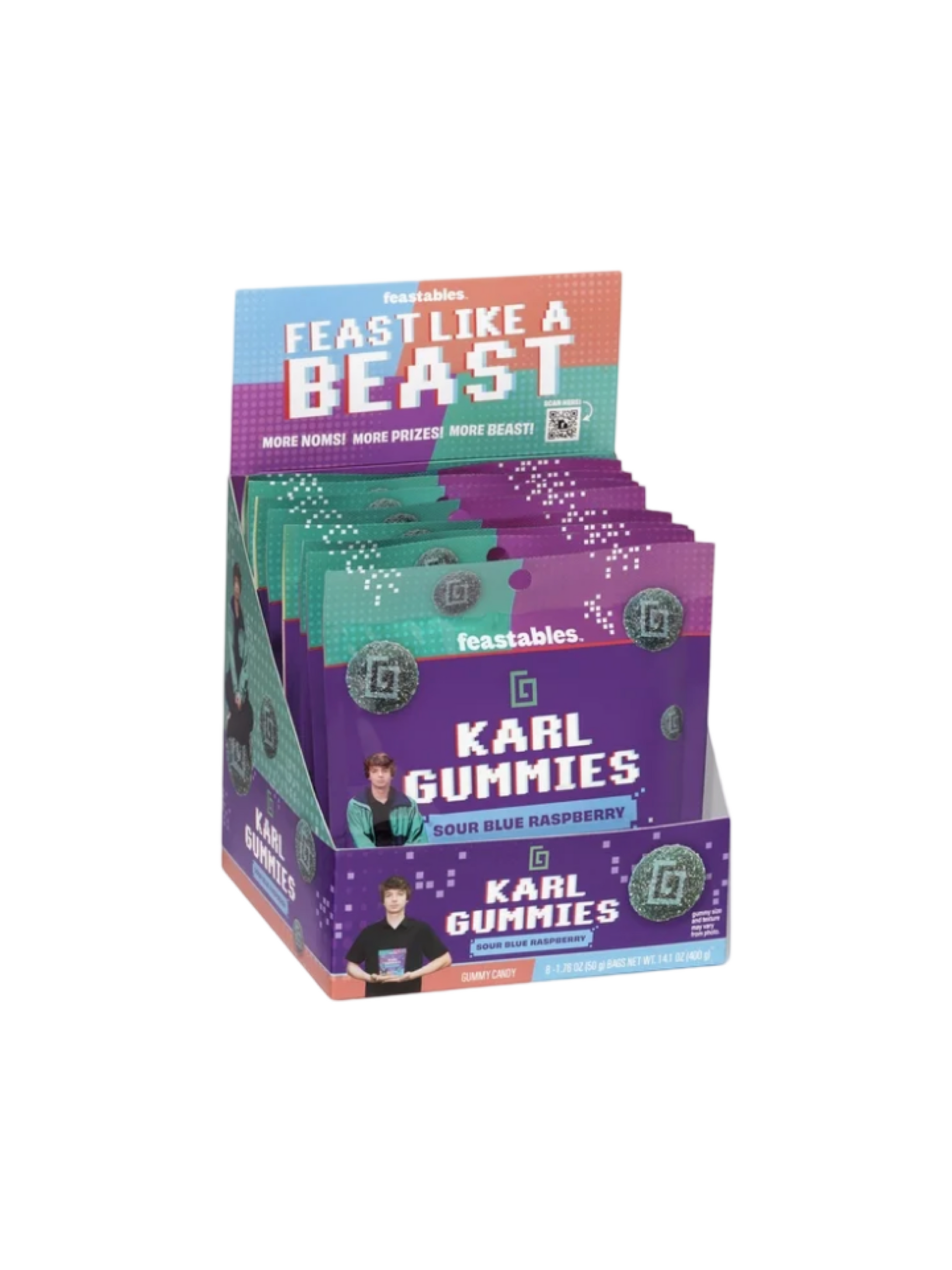 Feastables Karl Gummies - Sour Blue Raspberryx50g