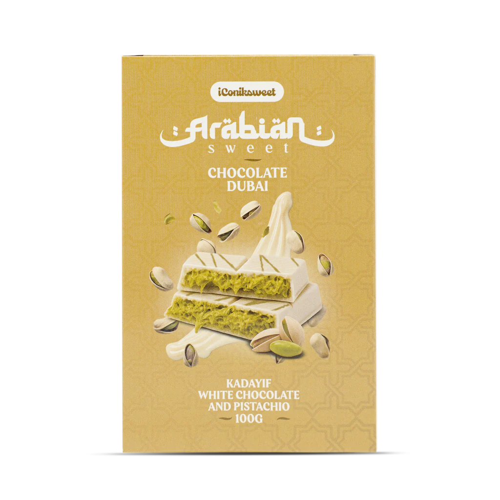 iConiksweet Chocolat Dubai Chocolat blanc & Pistache 100g