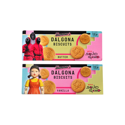 Dalgona Biscuits Squid Game (Mix 12 Vanille & 12 Beurre)
