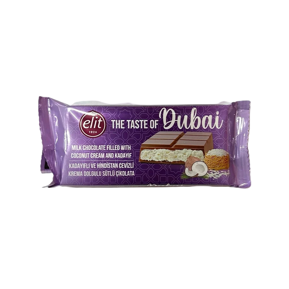 Elit The Taste of Dubai - Milk Chocolate Filled With Coconut Cream with Kadayif