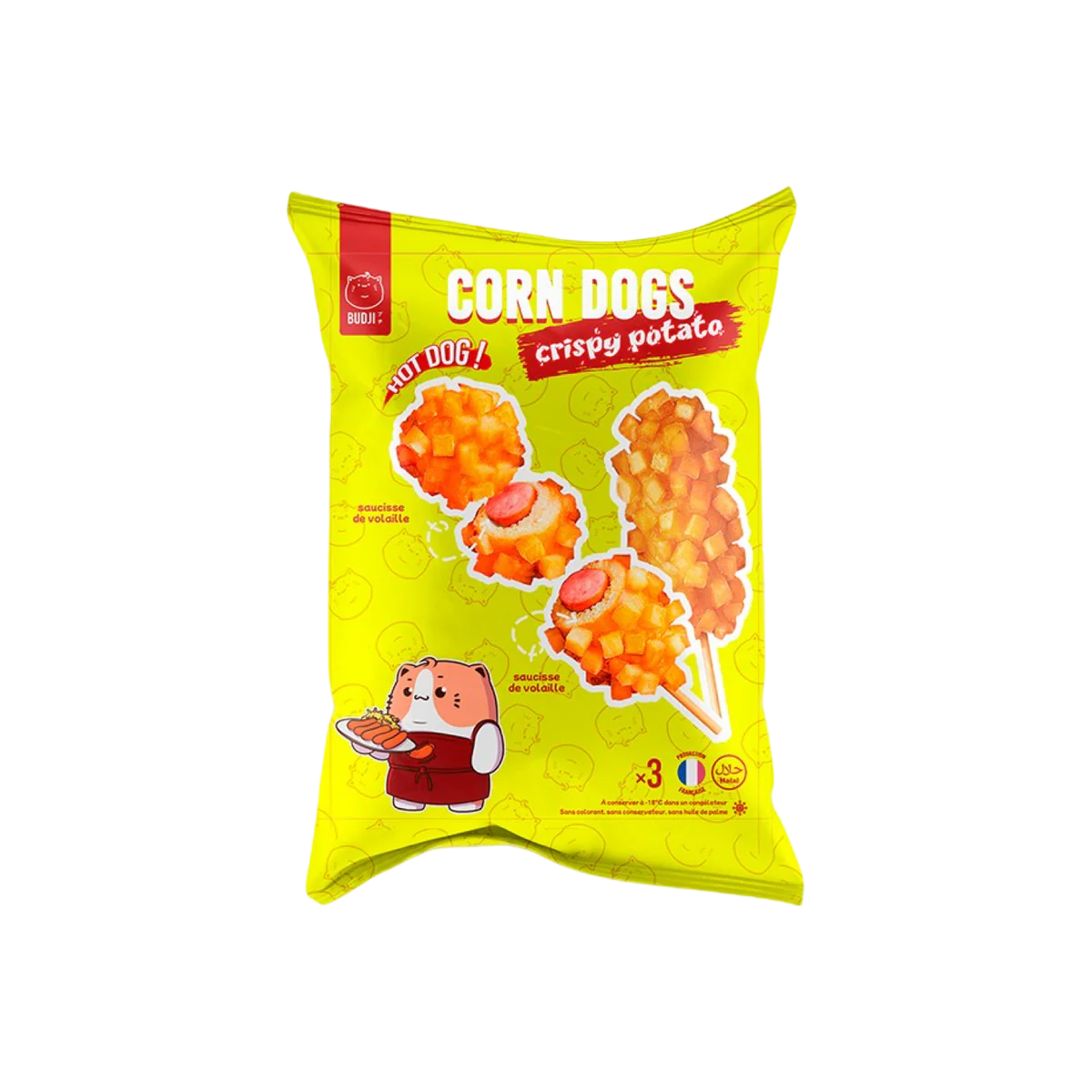 Crispy Potato Hot Dog Corn Dog Budji