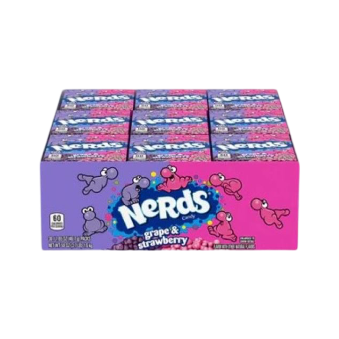 Nerds Pocket Grape Strawberry 36×46,7g - Nerds Saveur Raisin Fraise