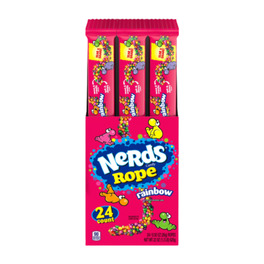 Nerds Rope rainbow 24x26g - Nerds Rope Multicolores